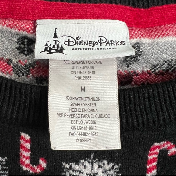 Disneyland Park Black Mickey Ears Christmas Sweater. Size Medium - Picture 7 of 7
